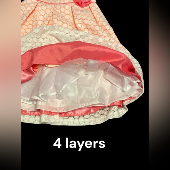 Jona Michelle peach and White Embellished dress - Picture 4 of 4